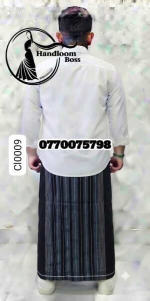 Black Handloom Cotton Sarong cl0009