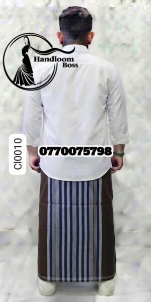 Dark Brown Handloom Cotton Sarong cl0010