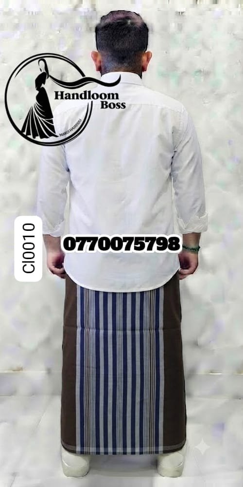 Dark Brown Handloom Cotton Sarong cl0010 Dark Brown Handloom Cotton Sarong cl0010