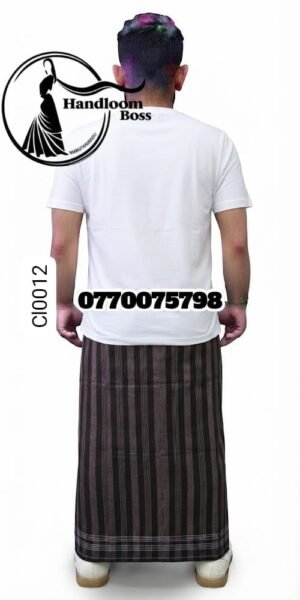Dark Brown Handloom Cotton Sarong cl0012