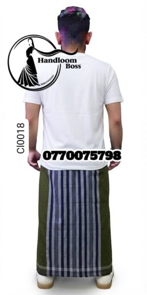 Kaaki Green Handloom Cotton Sarong cl0018
