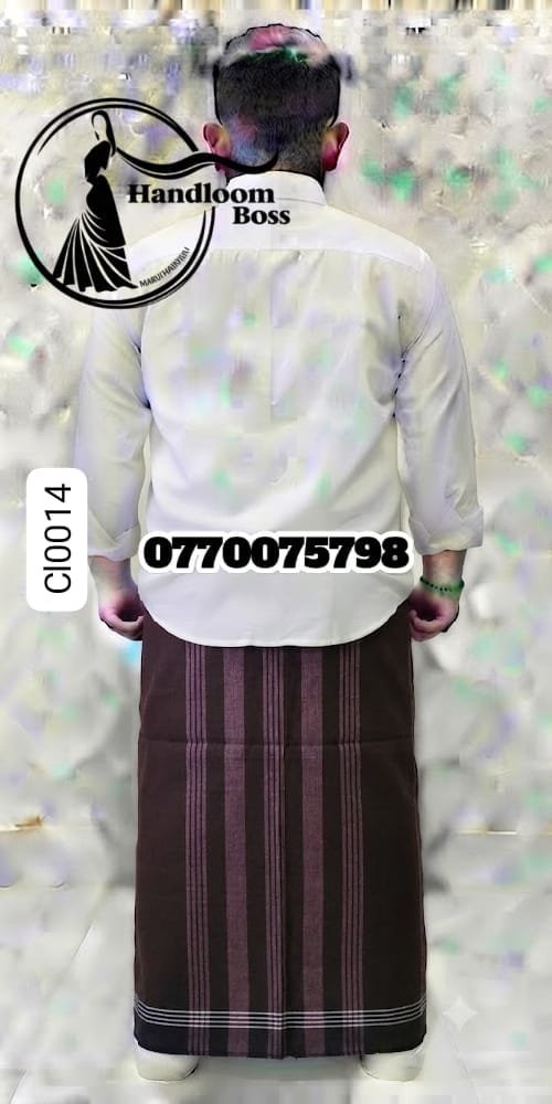 Brown Handloom Cotton Sarong cl0014 Brown Handloom Cotton Sarong cl0014