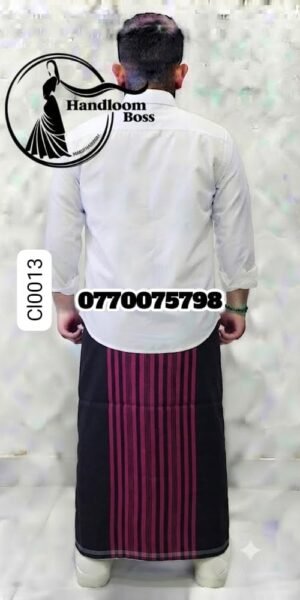 Black Handloom Cotton Sarong cl0013