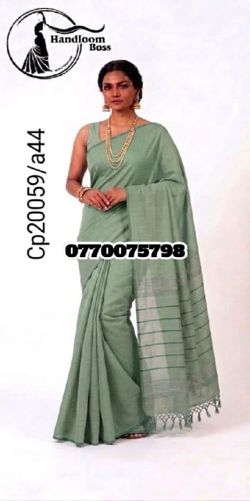 Best Light Green Handloom Cotton Saree cp20059/a44 Best Light Green Handloom Cotton Saree cp20059/a44