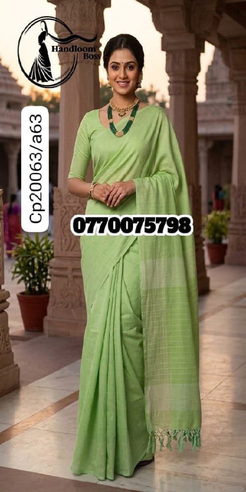 Best Light Green Handloom Cotton Saree cp20063/a63 Best Light Green Handloom Cotton Saree cp20063/a63