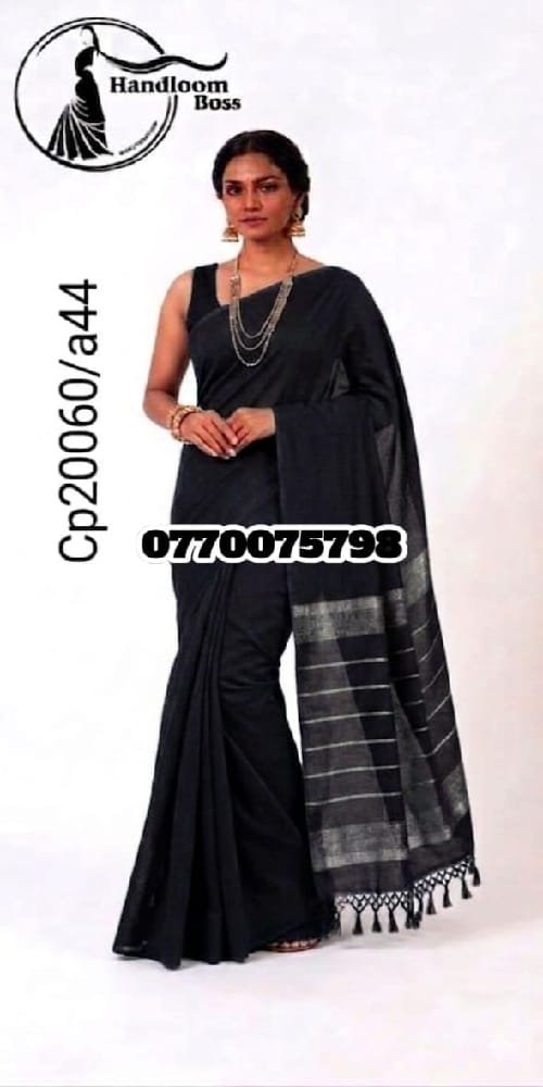 Best Black Handloom Cotton Saree cp20060/a44 Best Black Handloom Cotton Saree cp20060/a44