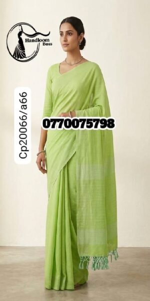 Best Light Green Handloom Cotton Saree cp20066/a66