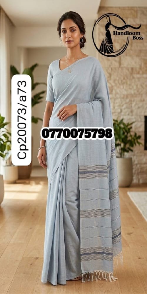 Best Light Blue Handloom Cotton Saree cp20073/a73 Best Light Blue Handloom Cotton Saree cp20073/a73