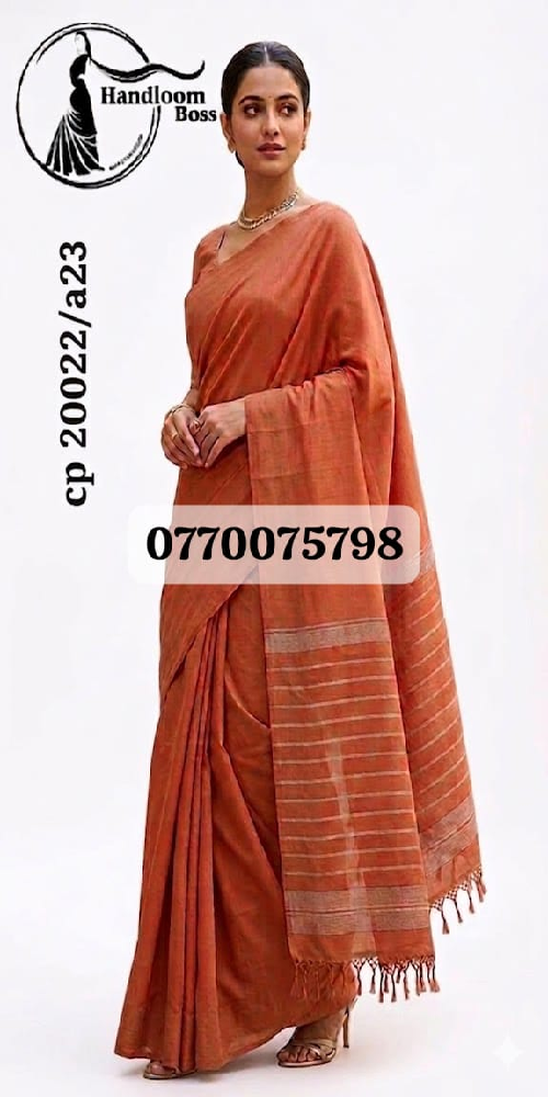 Dark mustard Handloom Cotton Saree cp20022/a23 Dark mustard Handloom Cotton Saree cp20022/a23