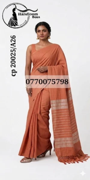 Mustard Handloom Cotton Saree cp20025/a26