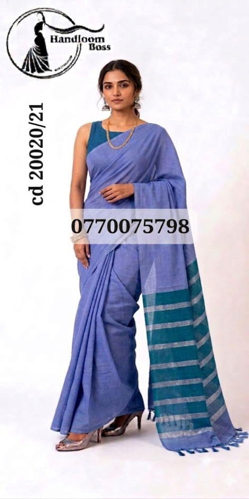Blue&Aqua Handloom Cotton Saree cp20020/a21 Blue&Aqua Handloom Cotton Saree cp20020/a21