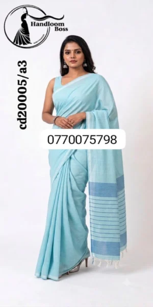 Onion Maroon Handloom Cotton Saree cd20005/a3