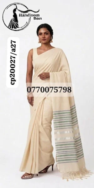 light butter handloom cotton saree cp20027/a27