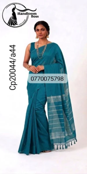 Aqua green handloom saree cp20044/a44