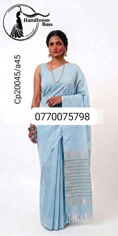 light blue handloom cotton saree cp20045/a45 light blue handloom cotton saree cp20045/a45