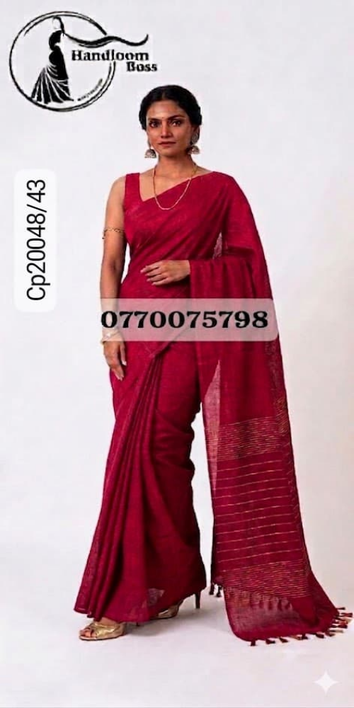 red handloom cotton saree cp20048/a43 red handloom cotton saree cp20048/a43