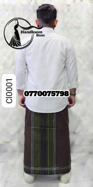 Brown Handloom cotton sarong cl0001