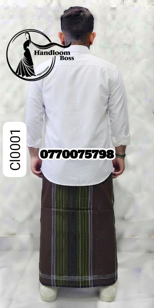 Brown Handloom cotton sarong cl0001 Brown Handloom cotton sarong cl0001