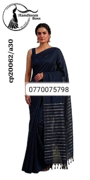 Best dark Blue Handloom Cotton Saree cp20062/a30