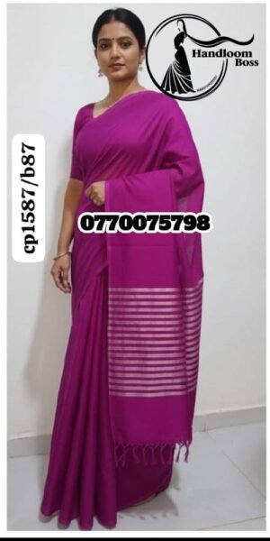 Best Magenta Handloom Cotton Saree cp1587/b87