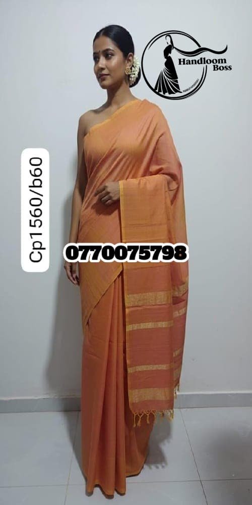 Best Mustard Yellow Handloom Cotton Saree cp1560/b60 Best Mustard Yellow Handloom Cotton Saree cp1560/b60