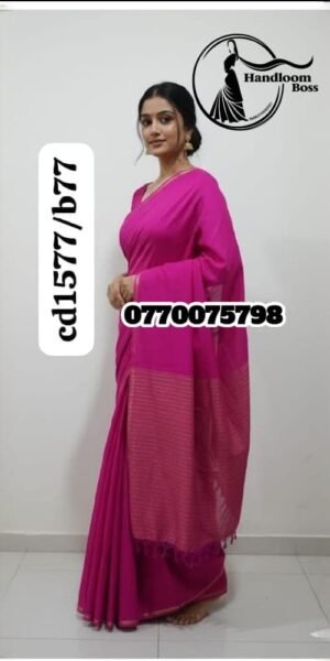 Best Magenta Handloom Cotton Saree cp1577/b77