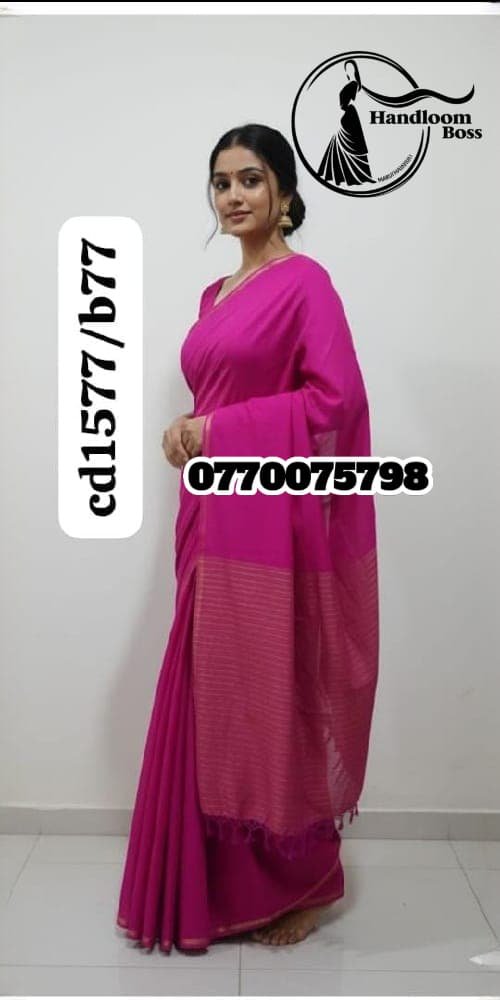 Best Magenta Handloom Cotton Saree cp1577/b77 Best Magenta Handloom Cotton Saree cp1577/b77