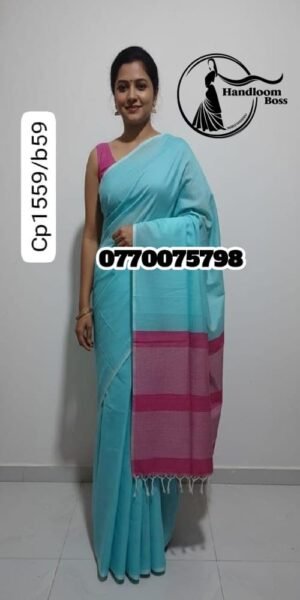 Best Magenta & light Green Handloom Cotton Saree cp1559/b59