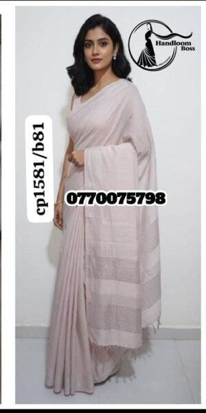Best soft peach Handloom Cotton Saree cp1581/b81