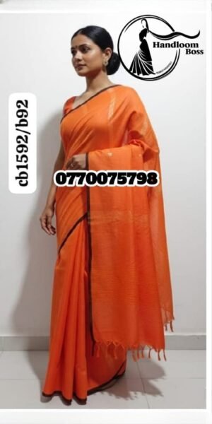 Elegance Golden Handloom Cotton Saree cb1592/b92