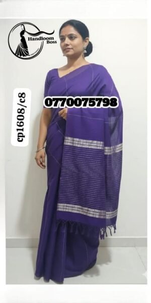 Elegance Violet Handloom Cotton Saree cp1608/c8