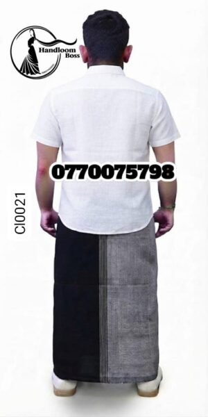 Best Black & Gray Handloom Cotton Sarong cl0021