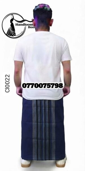 Best Dark Blue Handloom Cotton Sarong cl0022