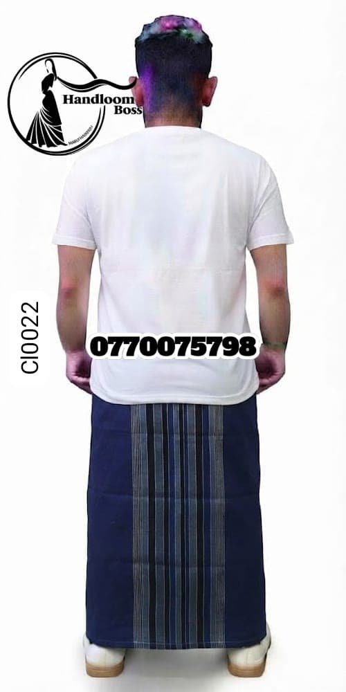 Best Dark Blue Handloom Cotton Sarong cl0022 Best Dark Blue Handloom Cotton Sarong cl0022