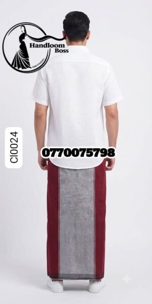 Best Red Maroon Handloom Cotton Sarong cl0025